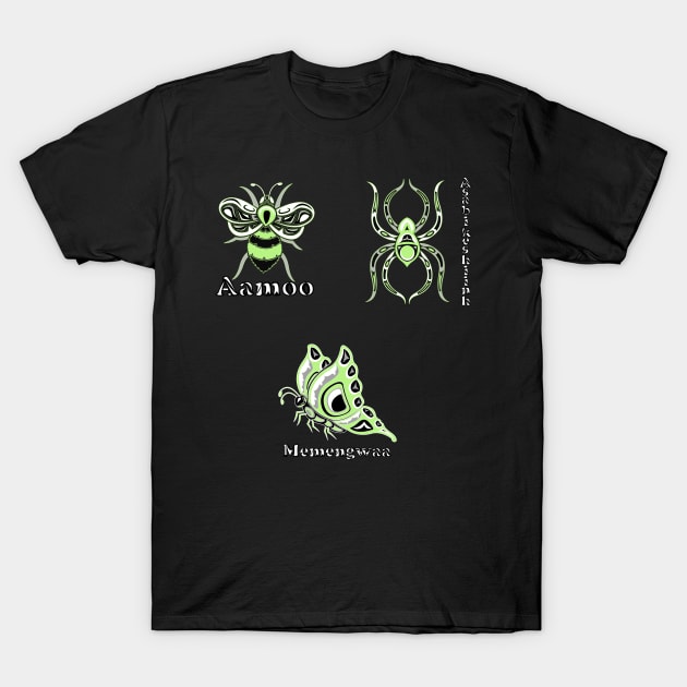 Agender Indigenous Buggies T-Shirt by KendraHowland.Art.Scroll